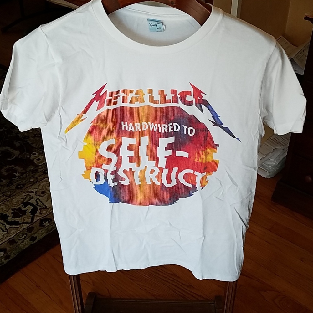 Metallica T Shirt Medium Hardwired